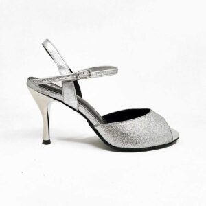scarpe da tango argento