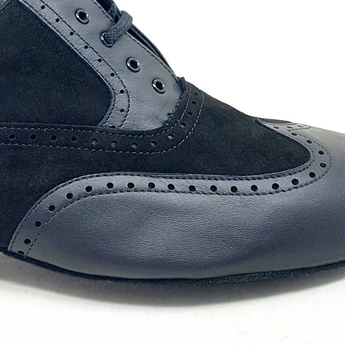 Scarpe da Ballo LIDMAG Art.811/33 in PELLE E CAMOSCIO NERO - BUFALA - immagine 4