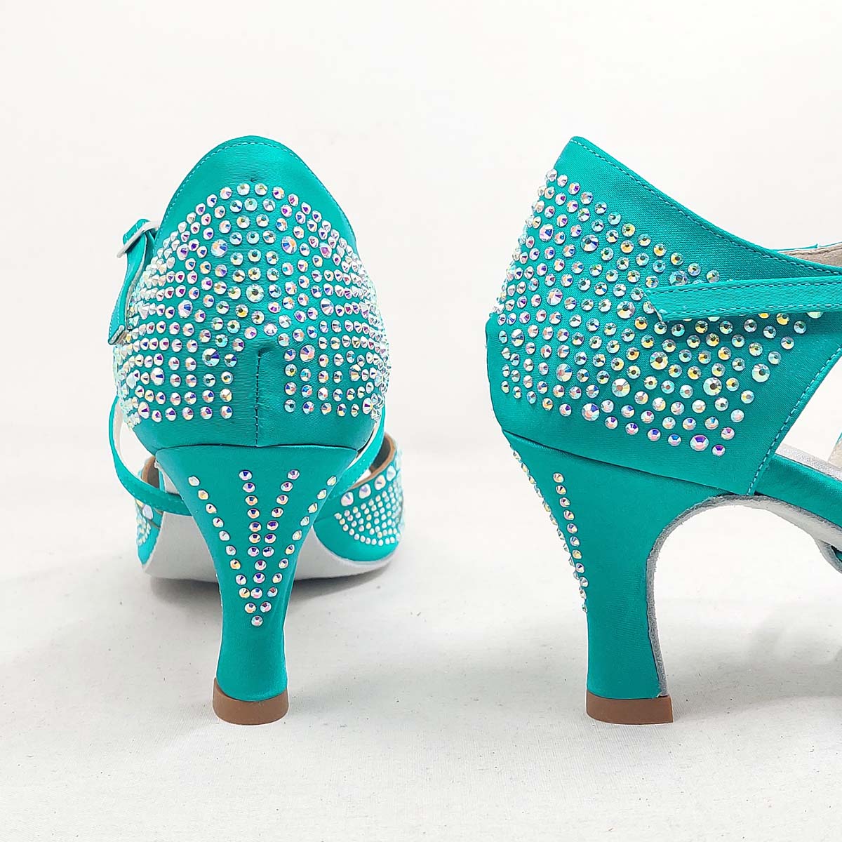 scarpe da ballo lidmag strass verdi L19